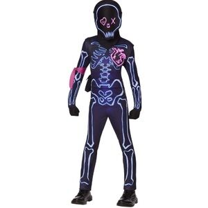NWT Spirit Halloween Official Fortnite Kids Light-Up Party‎ Trooper Costume